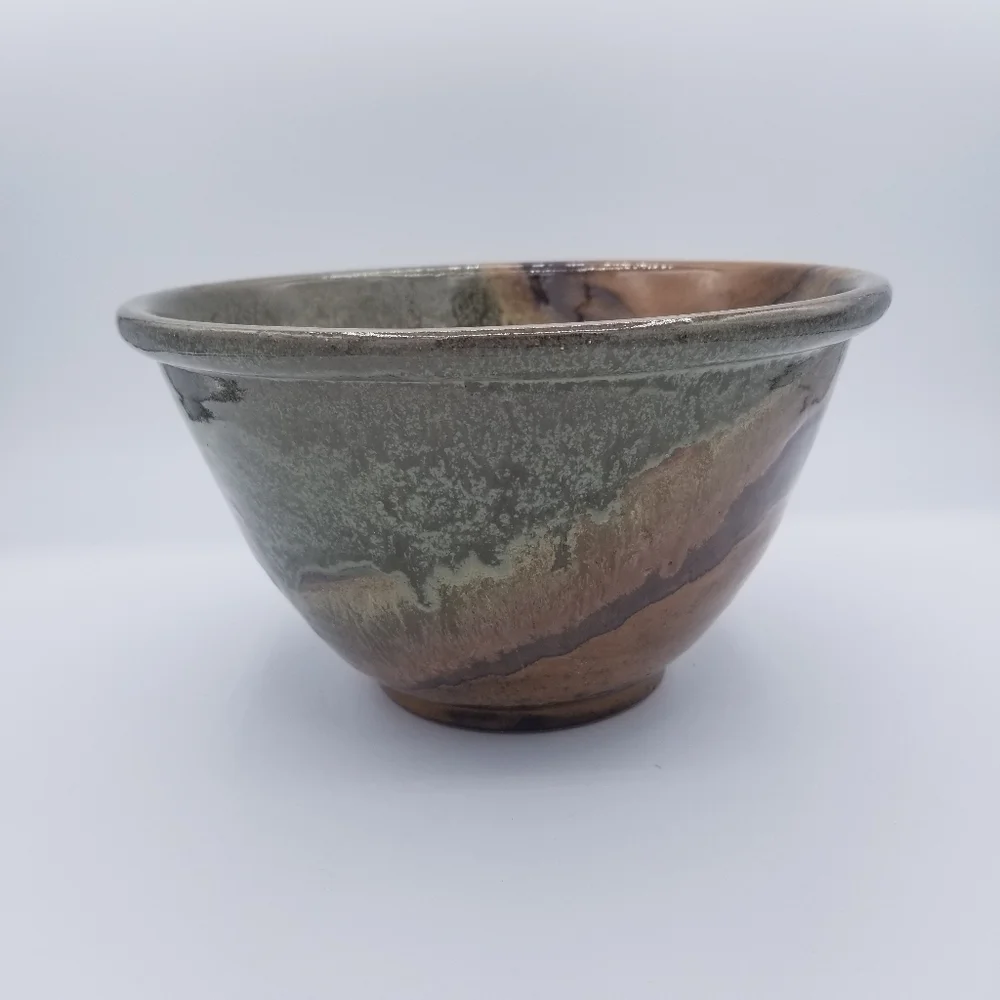 Glazed Pottery Bowl Signed MX 2005